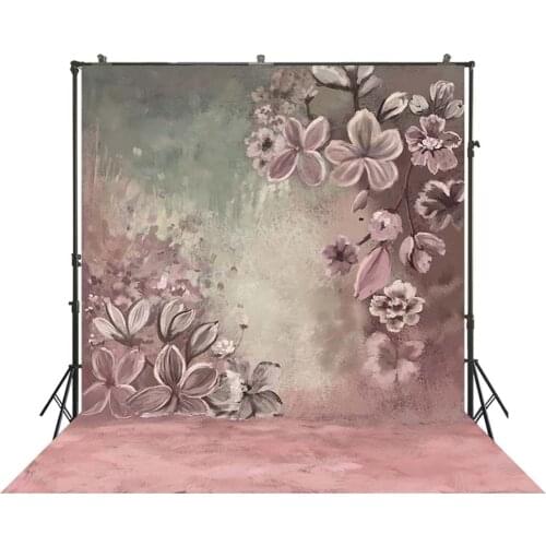 HUAYI Photography Backdrop Watercolor Oil Painting Flowers Newborns Child Studio Pregnant Woman Portraits Photo BackgroundW4698