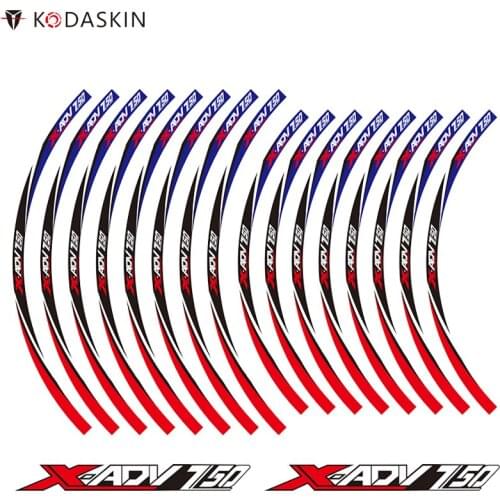 KODASKIN Motorcycle Waterproof Wheel Rim Stripe Stickers Tire Covers Decals Accessories for HONDA X-ADV XADV 750 X ADV750
