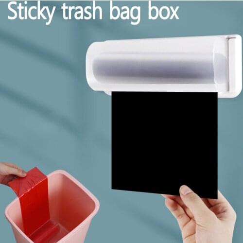 Garbage Bag Storage Box Wall Shelf Bathroom Storage Kitchen Organizer Plastic Boxes Removable Plastic Finishing Containers