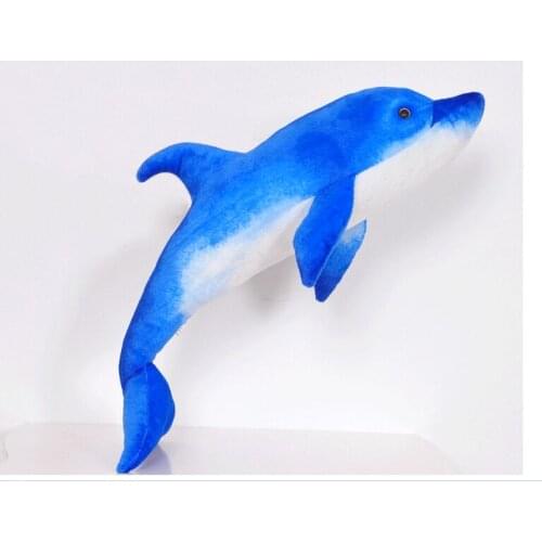 Small cute simulation dolphin toy creative blue dolphin doll gift about 60cm 0189