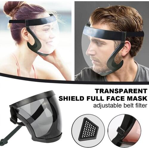 Protective Mask Anti-Oil Reusable Cycling Face Cover Face Shield Anti-Fog Oil Plastic Transparent Mouth Cover Kitchen Tools