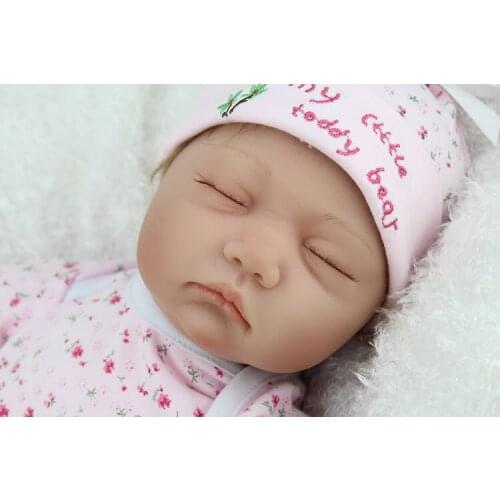 Fashion Reborn Baby Doll Lifelike Soft Silicone Sleeping Reborn Babies Alive Adorable Toy for Children Christmas Gifts