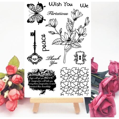 11*16CM Flower Arrangement Transparent Clear Stamps / Silicone Seals Roller Stamp for DIY scrapbooking photo album/Card Making