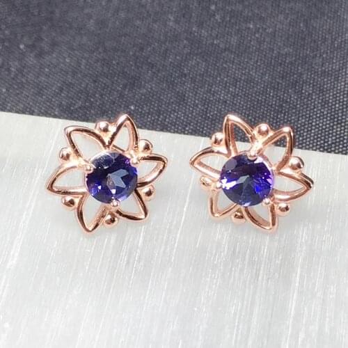 Natural And Real Tanzanite Earring 925 sterling silver Fine jewelry Tanzanite Earring