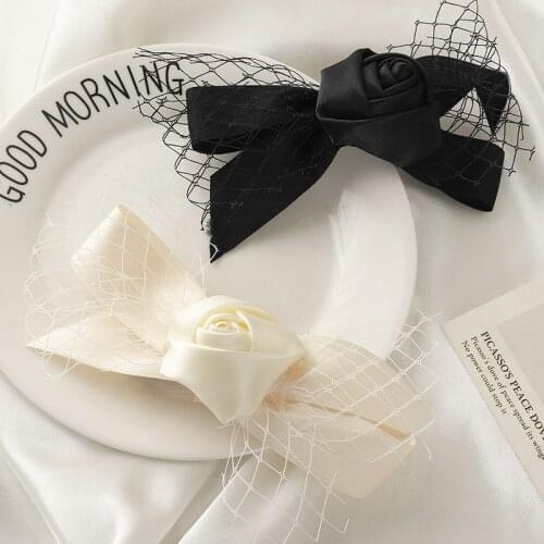 Hair Clip Hairpin For Women Girl Camellia Flower Floral Rose Fabric Korean Handmade Fashion Head Accessories Barrette Wholesale