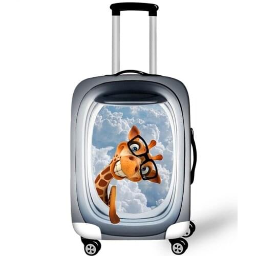 18-32inch Animal Owl Dog Horse Giraffe Luggage Protective Covers Elastic Suitcase Cover Anti-Dust Travel Trolley Case Cover