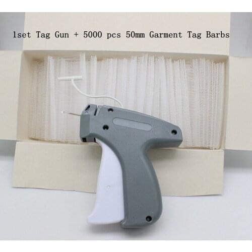 1set Tag Gun + 5000 pcs 55mm Garment Tag Barbs Clothes Garment Price Label Tag Garment Price Label Tagging Price Clothes