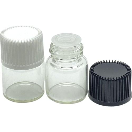 10pcs 1ml Small Clear Glass Bottles With No hole Mini Empty Wishing Vials
