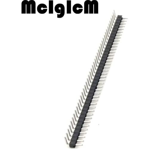 200pcs/lot 2mm 40 Pin Male Single Row Pin Header Strip pin header angle Free Shipping