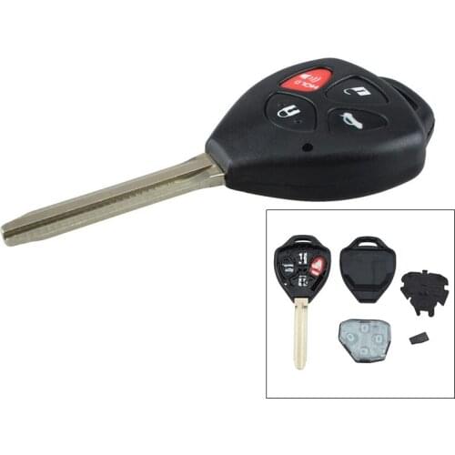 4 Buttons Replacement Remote Car Key Fob Transmitter Clicker Alarm with 67 Chip HYQ12BBY Fit for Toyota RAV4/Camry 2006-2010