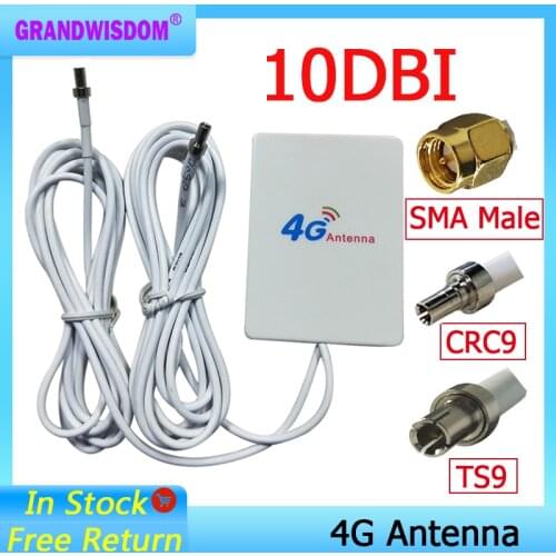 4g router Antenna LTE Pannel TS9 SMA CRC9 Connector 3G 4G Router Anetnna with 2m cable 3G 4G LTE Router Modem Aerial