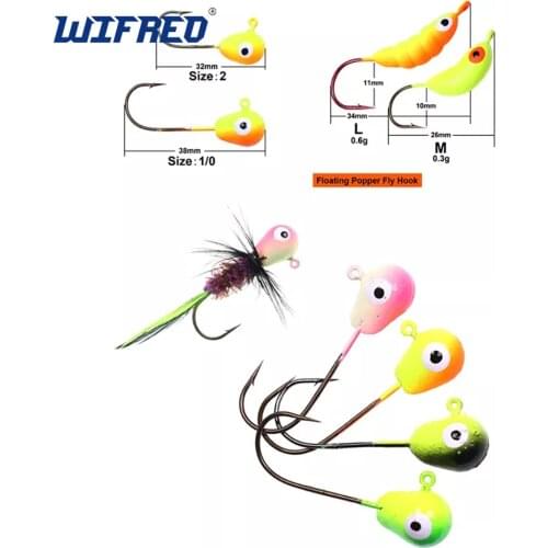 8PCS Hard High-density Plastic Foam Popper Bodies Heads with Hooks Topwater Floating Bass Fly Fishing Tying Materials Flies Lure