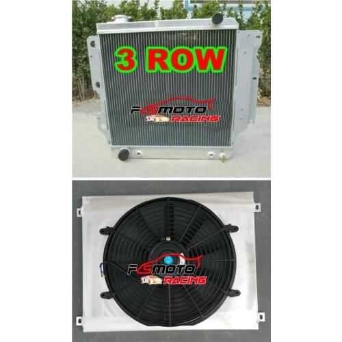 For Jeep Wrangler YJ/TJ/LJ RHD 1987-2006 Aluminum radiator & Shroud & fan AT/MT 88 89 90 91 92 93 94 95 96 97 98 99 00 01 02 03