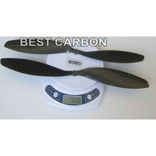Free shipping 2 Pairs High quality 14" long ,4.7" pitch, 3K Carbon fiber CW/CCW propeller for Multi-Copter Quadcopter,Octocopter