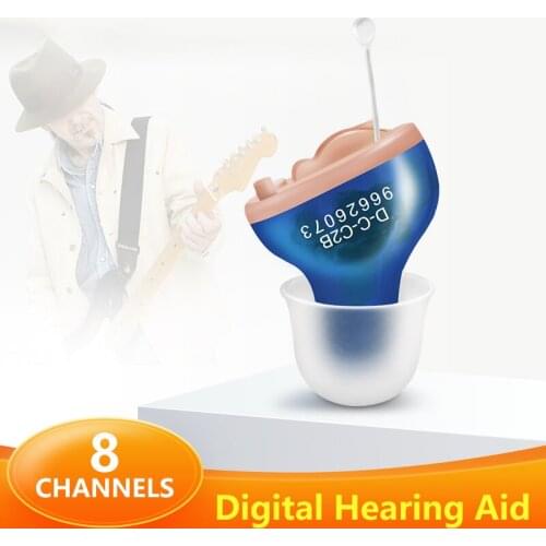 Wireless Hearing Aid Mini CIC Digital Invisible Micro Headphone Sound Amplifier For Elderly Deaf Hearing Loss Left&Right Aids