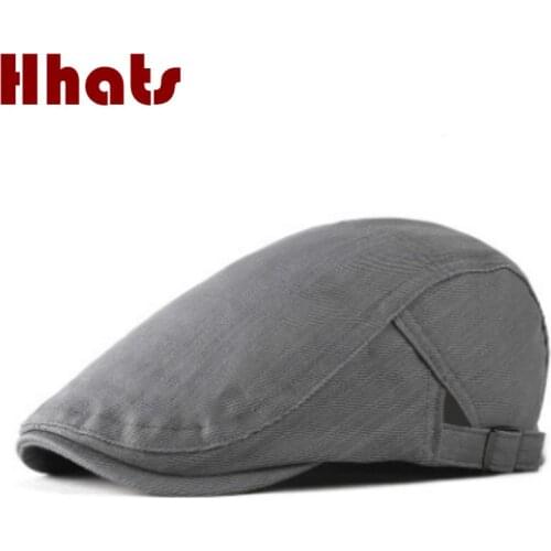 Cotton Berets For Women Adjustable Spring Autumn Men Flat Cap Blank Vintage Male Visor Retro Female Newsboy Style Peaked Cap