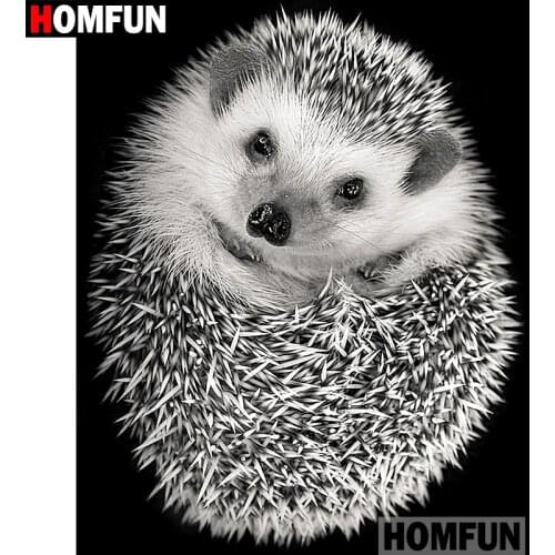 HOMFUN Full Drill Diamond Painting "Animal hedgehog" DIY Picture Of Rhinestone 5D Diamond Embroidery Cross Stitch Decor A01384