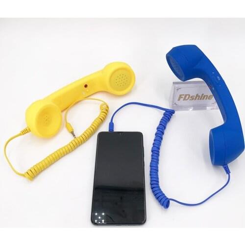 Classic Retro Phone Handset 3.5mm Jack Mini Mic Speaker Phone Call Receiver for comfortable call Telephone Headsets