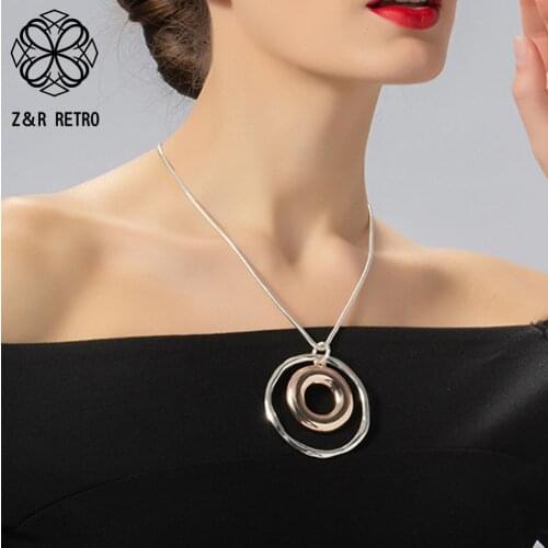 Trend Neck Chokers Circles Collar Necklace Vintage Suspension Pendientes Korean Unusual Thing Body Jewelry for Women Accessories