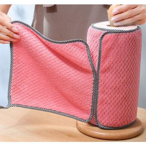 Kitchen daily dish towel, dish cloth, kitchen rag, non-stick oil, thickened table cleaning cloth, absorbent scouring pad