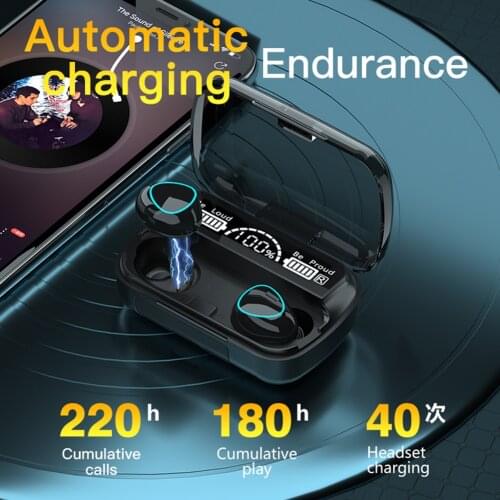 M10 Bluetooth 5.1 Headphone Sport Headset with Charging Box Earbuds TWS In Ear Headphones Headset with Charging Case Mic