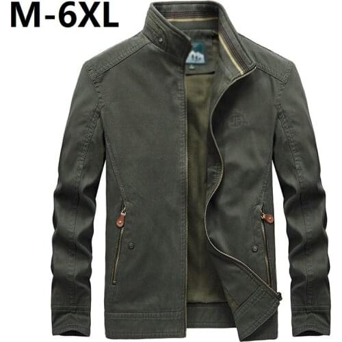 Autumn Jacket Coat Men 2020 New Cotton Bomber Jacket Mens Coat Casual Army Pilot Jacket Men Outwear Windbreaker Coat Plus size6X