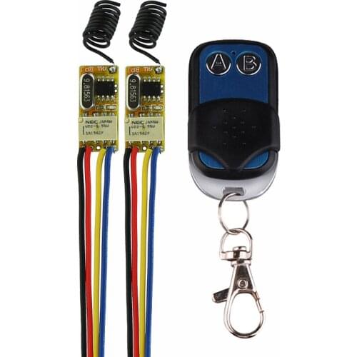 Small Remote Relay Switch 3.6V 4.8V 5V 6V 9V 12V Wide Voltage Mini Receiver Transmitter Normally Open Close Wireless Switch