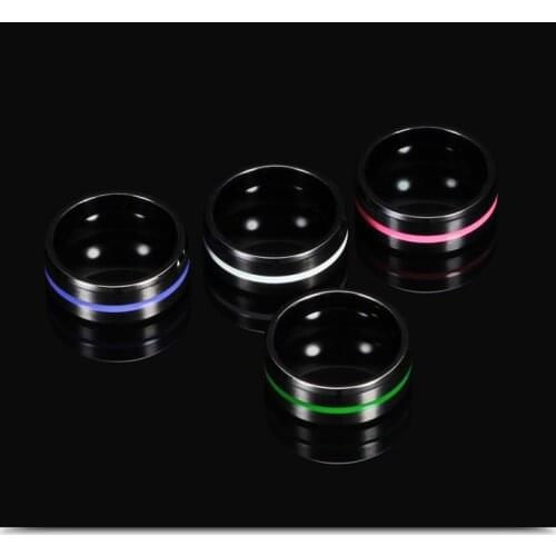 2021 New Fine Jewelry wholesale Titanium steel four-color ring Crystal from Swarovskis Trendy Epoxy Jewelry Fit Women and Men