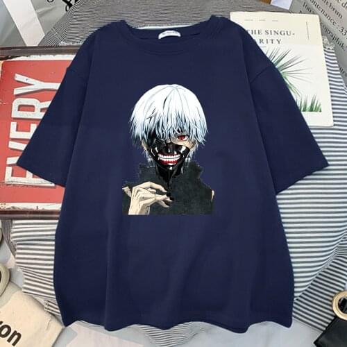 Tokyo Ghoul Anime Printing Tshirts Womens Summer Casual Short Sleeves Tops Womens T-Shirt Street Harajuku Womens Tees 2021