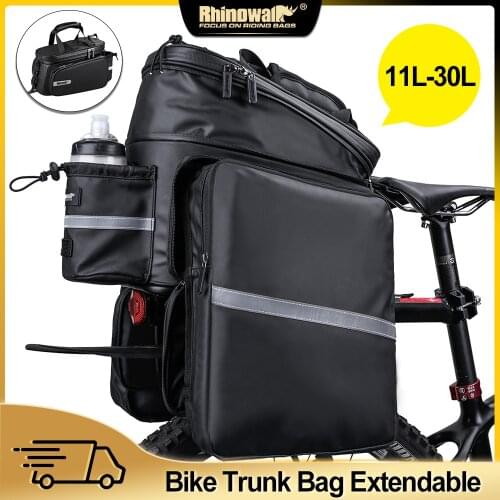 Rhinowalk Bicycle Bags Large Capacity Waterproof Cycling Bag MTB Bike Saddle Rack Trunk Bag Luggage Carrier Scalable Bike Bag