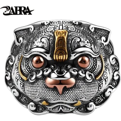 ZABRA 925 Silver Men Ring Brave Troops Vintage Hip Hop Gothic Punk Rock Rings For Biker Size 7-11
