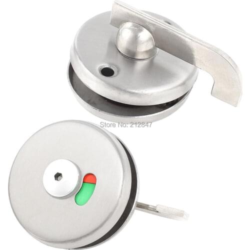 Silver Tone Stainless Steel Household Doorknob PublicToilet Door Lock