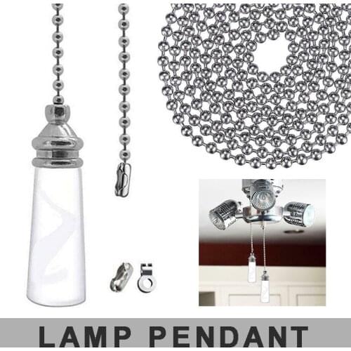 Bathroom Ceiling Light Fan Switch String Pull Cord Crystal Handle Decor Adjustable In Length For Ceiling Light