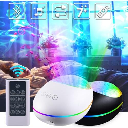 Led Projector Light Nebula Projector Child Nightlight Sleep Lamp Ocean Wave Bedroom Wall Decoration Bedside Lamp Bluetooth Music