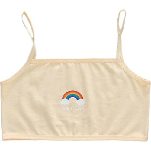 Rainbow Print Training Bra Girls 12 years Cotton Underwear Lingerie Children Sport Undercloth