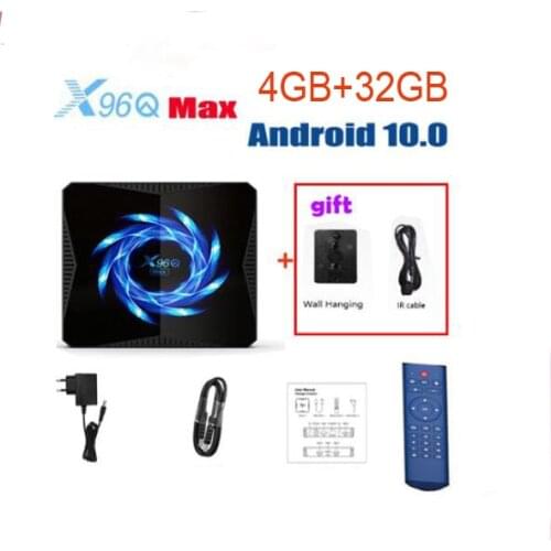 10pcs X96Q MAX Android 10.0 TV Box 4GB RAM 32/64GB ROM Allwinner H616 2.4G/5.0G WiFi BT5.0 4K HDR better x96q t95 h616 MAX PLUS