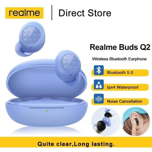 Realme Buds Q Q2 TWS Wireless Earbuds True BT 5.0 Stereo Earphone 20H Endurance Playback Instant Auto Connection Charging Box