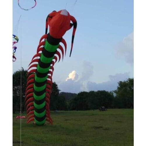 15m inflatable kite dragon windsack giant games kites for adult large outdoor animals ripstop fabric dinosaur tail rainbow kite