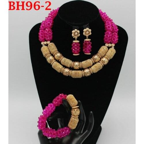 Jewelry sets for african women fashion jewelry sets gold sets big necklace african beads jewelry set BH96-1