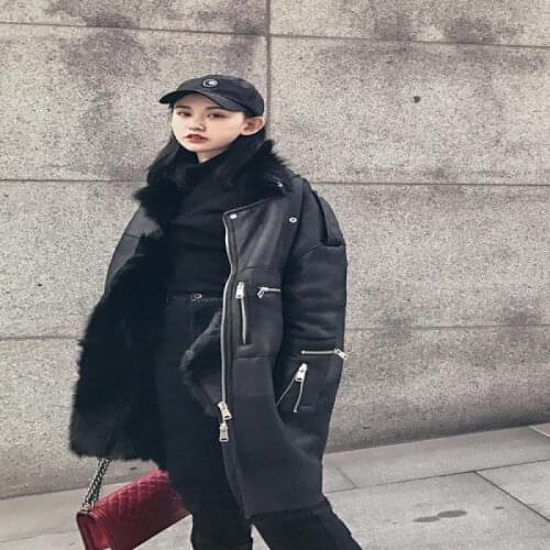 Leather Sheepskin Geniune Women Jacket Wool Fur Coat Winter Thick Abrigo Invierno Mujer 27282 MF427