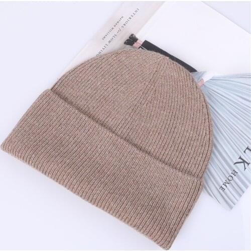 Women knitted Winter Hat female Warm Wool fur beanie Girls Solid Bonnet women Skullies beanies Soft Hats Cashemere beanies