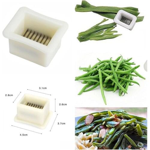 1pc Multifunction Steel Green Bean Slicer Cutter Convenient Vegetable Gadget Fruit Peeler Stringer For Kitchen Remover A2J7