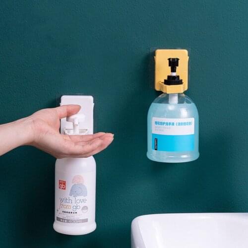 1pc Shower Gel Rack Self-Adhesive Shampoo Bottle Shelf Wall Mounted Hand Sanitizer Holder Shelves Bathroom Organizer Accessories