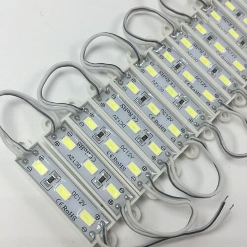 100pcs SMD 5730 3 LED Module DC12V Waterproof Cool White LED Lighting Module for Signage Mini led modules 36x9mm