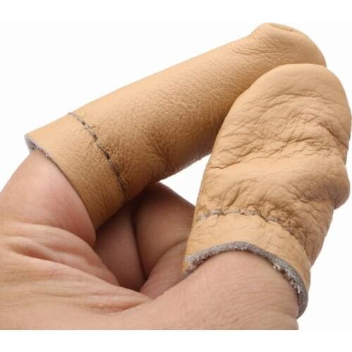 2Pcs/1Pair 6.5cm Safe Leather Needle Felting For Thumb Index Finger Protector Guard DIY Handmade Leather Craft Embroidery Tool