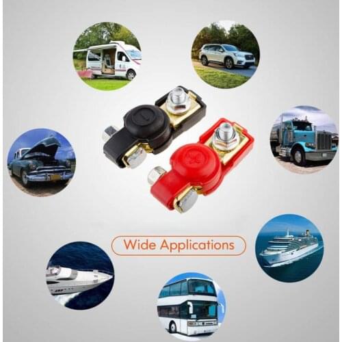 2PCS Auto Car Battery Terminal Connector Battery Quick Release Battery Terminals Clamps Cap Clips Universal Car Accessories