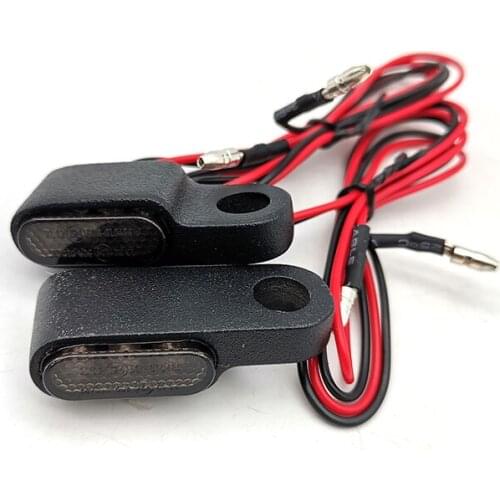 2pcs 8mm Smoke LED Motorcycle Turn Signal Indicators Blinker Lights