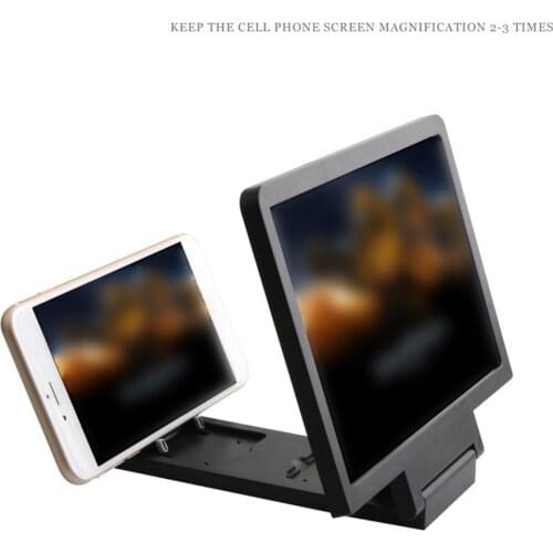 3D screen mobile phone amplifier 12 inch HD video magnifying glass projector Practical portable projectors