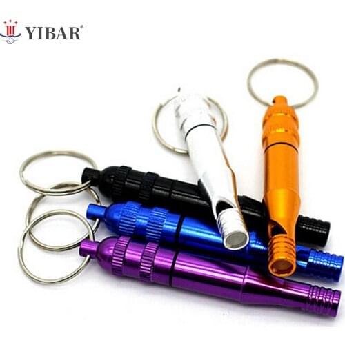 5pcs Multifuncational Outdoor Practical Whistle Key Chain Portable Alloy Key Ring Emergency Rescue Women Bag Pendant Key Chain