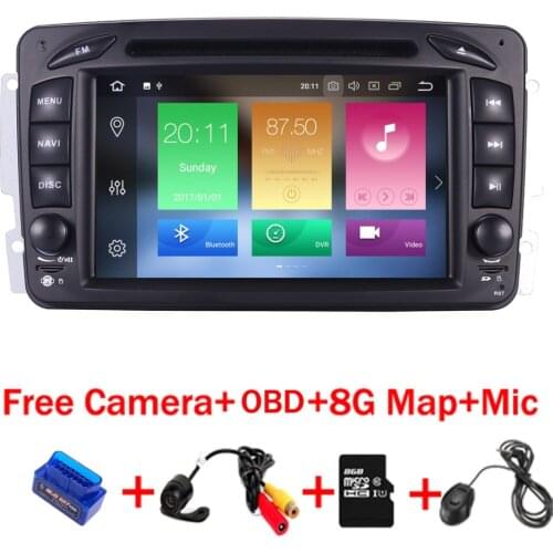 7"HD Touch Screen Android 9.0 Car GPS Navigation For Mercedes Benz W209 W203 W168 ML W163 W463 Viano W639 Vito Vaneo Radio dvd